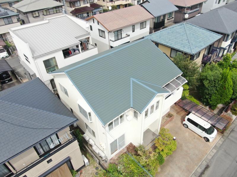 外壁塗装　屋根カバー工法